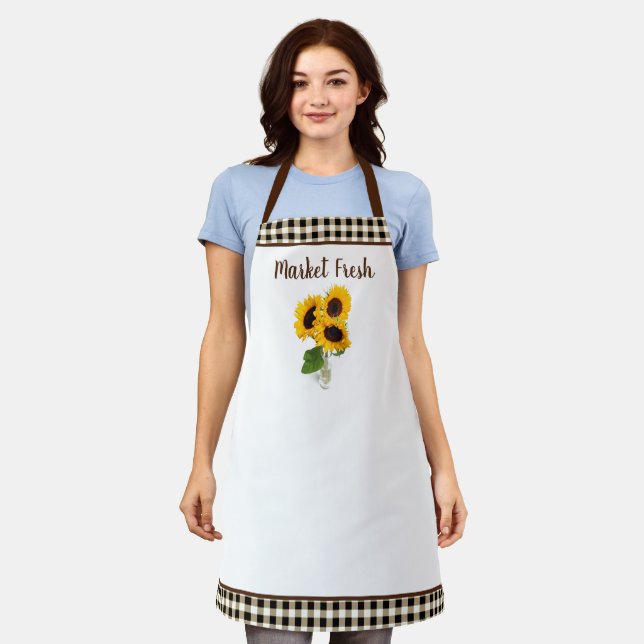Apron Market Fresh Sunflowers (Worn)