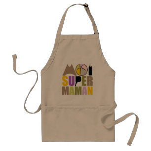 Apron Me Super Mom - Natural Logo