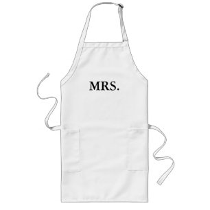 APRON-MR. AND MRS. BRIDE AND GROOM LONG APRON