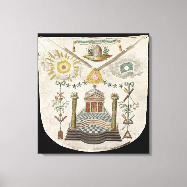 Apron of a Master of Saint-Julien Lodge in Canvas Print (Front)