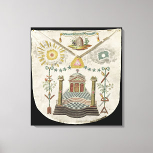 Apron of a Master of Saint-Julien Lodge in Canvas Print
