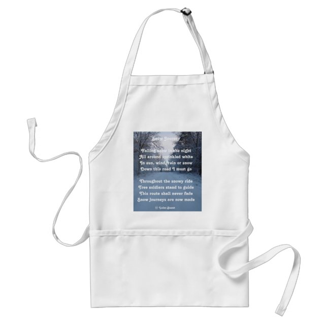 Apron Poem Snow Journey By Ladee Basset (Front)