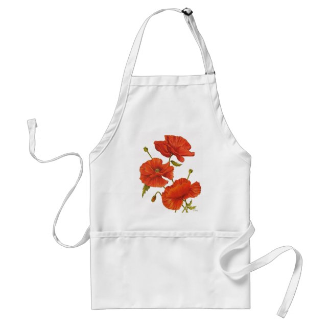 Apron Poppies on White (Front)