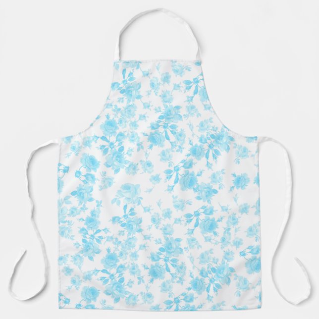 Apron Saint Colette June Roses capri blue (Front)
