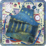 APRON - Starry Night Over the Rhone - van Gogh<br><div class="desc">This "All Over Print" Apron displays a beautiful image by Vincent van Gogh entitled "Starry Night Over the Rhone" (different painting than the more familiar "Starry Night". The apron is available in three sizes: small, medium & large. It is shown here as a medium Apron. ►You may select the colour...</div>