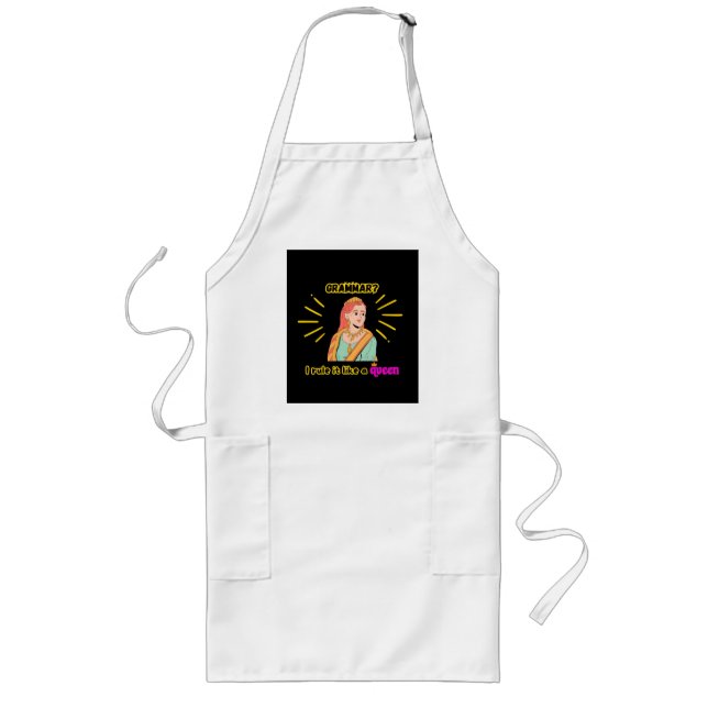 Apron To Cook as a Grammar Queen (Front)