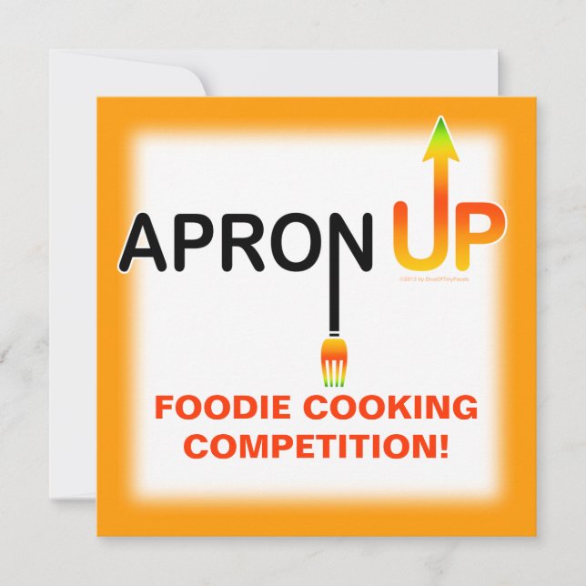 APRON UP! PARTY or EVENT INVITATIONS (Front)