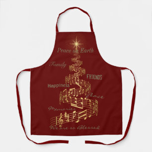 Apron We Are So Blessed Christmas Edition Burgandy