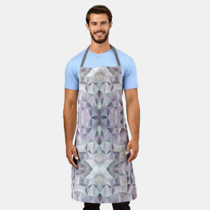 Apron with a geometric pastel pattern