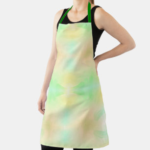 Apron with a soft, pastel tie-dye pattern