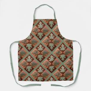 Apron with all over Maple leaf print
