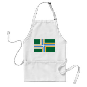 Apron with Flag of Portland City, Oregon State