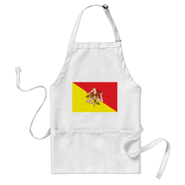 Apron with Flag of Sicily, Italy (Front)
