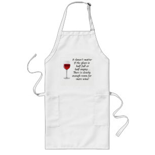 Apron with Funny Wine Saying and Wine Glass