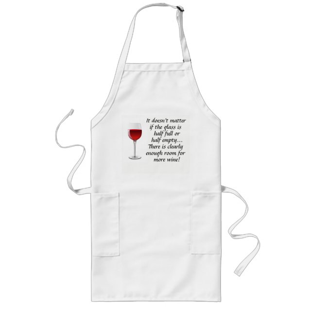 Apron with Funny Wine Saying and Wine Glass (Front)