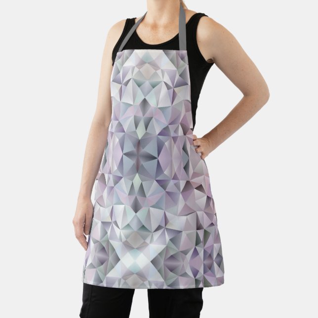Apron with geometric, pastel-coloured pattern  (Insitu)