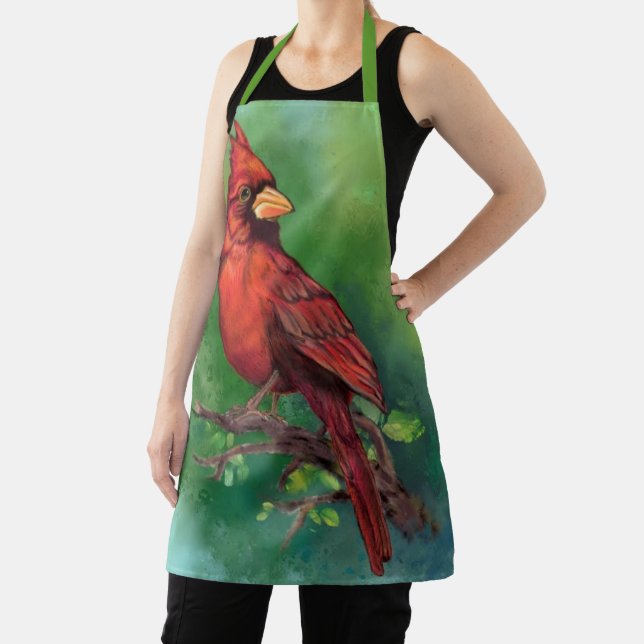 Apron with Northern Red Cardinal Bird (Insitu)
