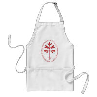 Apron with Red Solid Sapling Seal
