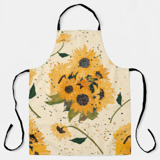 Apron with sunflowers