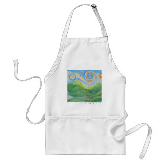 Apron with Swirly Sky Rolling Hills Design