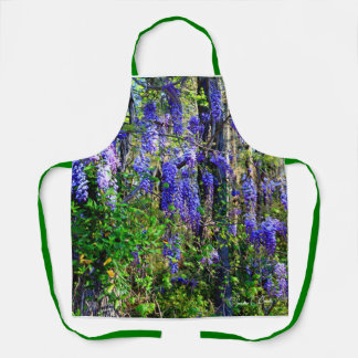 Apron with Wisteria Design