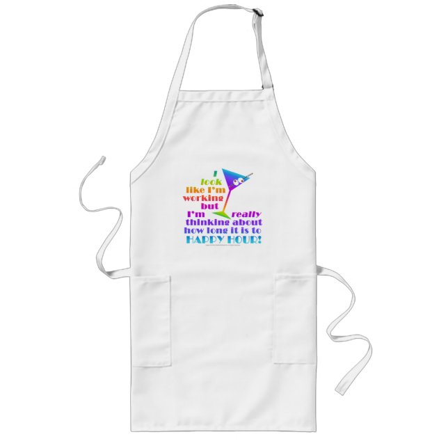 Aprons - How Long to Happy Hour (Front)
