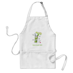 APRONS - MOJITO RECIPE COCKTAIL ART