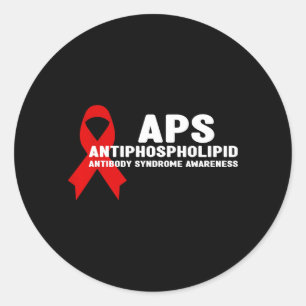 APS Antiphospholipid Antibody Syndrome Awareness Classic Round Sticker
