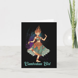 Apsara Dancing Cambodian Dance Khmer Queen Cambodi Card