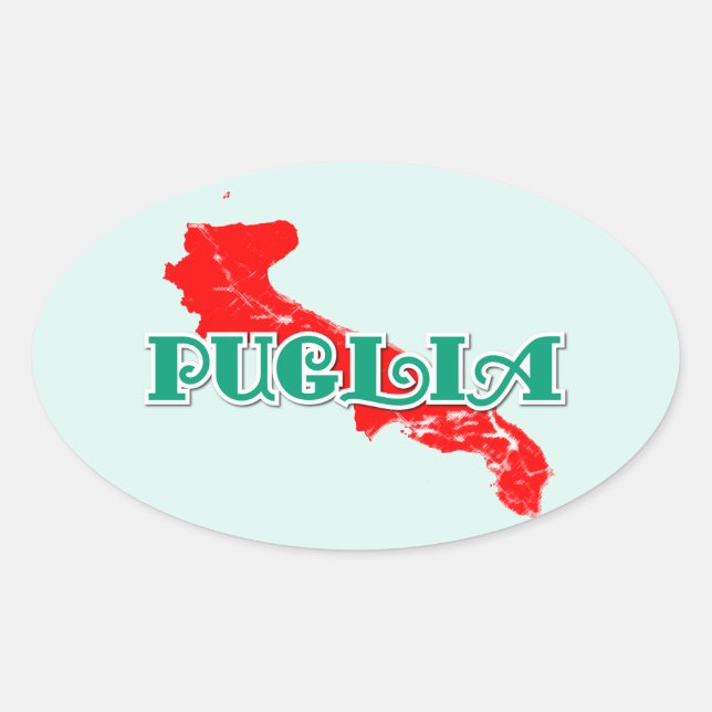 Apulia Oval Sticker (Front)