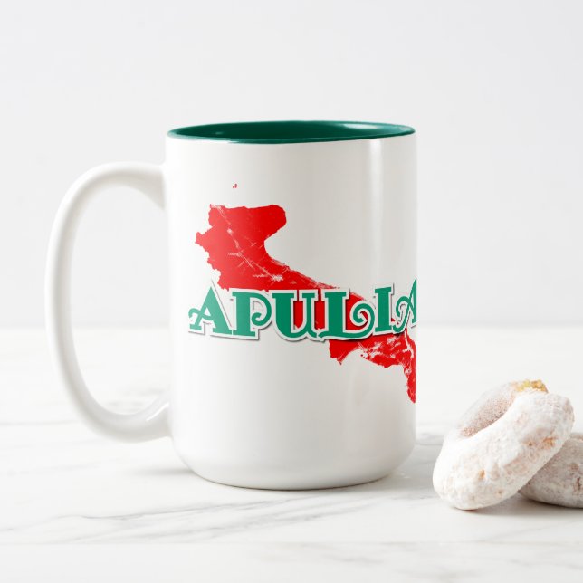 Apulia Two-Tone Coffee Mug (With Donut)