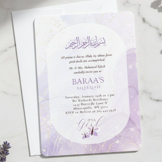 Aqiqah Invitation Baby Naming Ceremony It’s a Girl (Creator Uploaded)