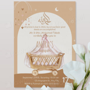 Aqiqah Invitation Baby Naming Ceremony Personalise