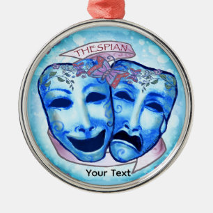 Aqua  Actor Masks Metal Tree Decoration