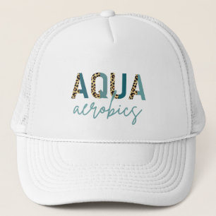 Aqua Aerobics Cheetah print Aqua aerobics gifts Trucker Hat