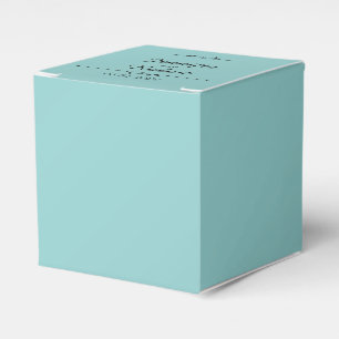 Aqua and Black Elegant Wedding Favour Box