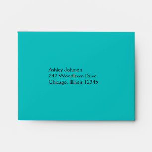 Aqua and Black Envelope for RSVP Card