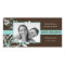 Aqua and Brown Floral Save the Date Photo Cards