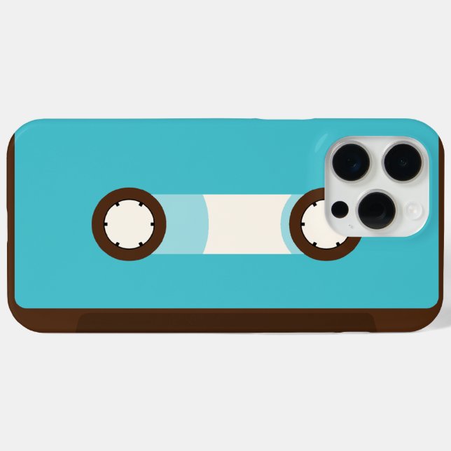 Aqua and Brown Retro Cassette Tape Case-Mate iPhone Case (Back (Horizontal))