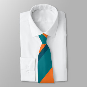 Aqua and Orange Tie