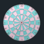 Aqua And Pink Dartboard<br><div class="desc">Aqua And Pink Dart Board</div>