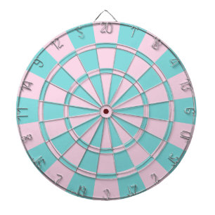 Aqua And Pink Dartboard