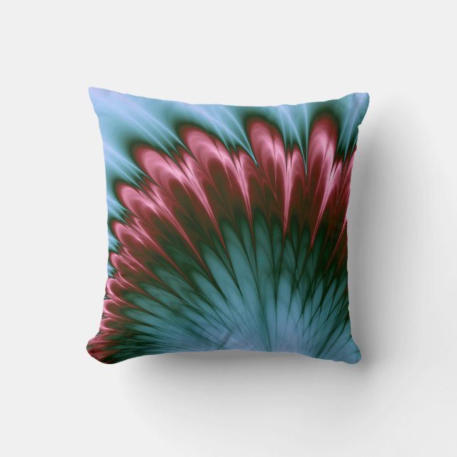 Aqua and Pink Glory Cushion (Front)