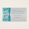 Aqua and Silver Quinceanera/Sweet 16 Favour Tag