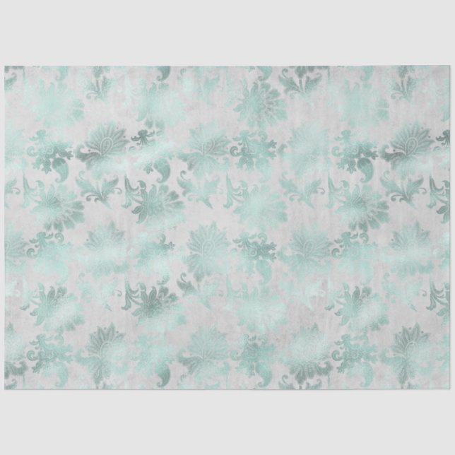Aqua and Silver Series Design 18 Tissue Paper (Front)