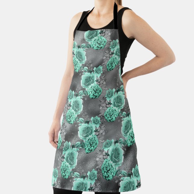 Aqua and Silver Series Design 4 Apron (Insitu)
