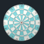 Aqua And White Dartboard<br><div class="desc">Aqua And White Dart Board</div>