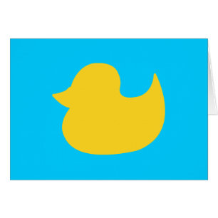 Aqua and Yellow Duck Shape
