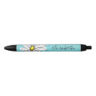 Aqua and Yellow Whimsical Daisy Custom Text