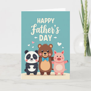 Aqua Animal Fathers Day Card